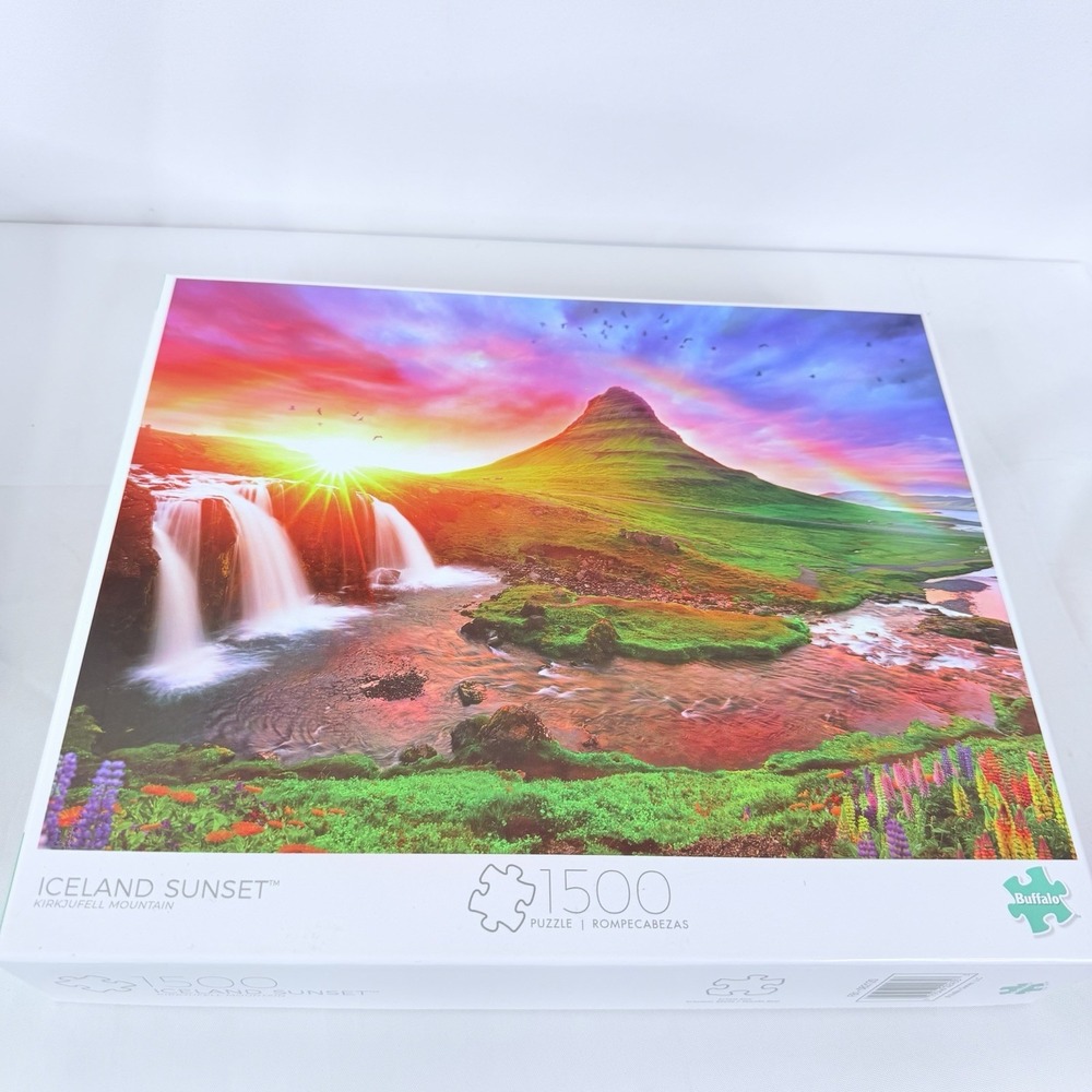 ICELAND SUNSET Jigsaw Puzzle 1500 Pc 31.5"×23.5" Kirkjufell Mountain Waterfalls‎